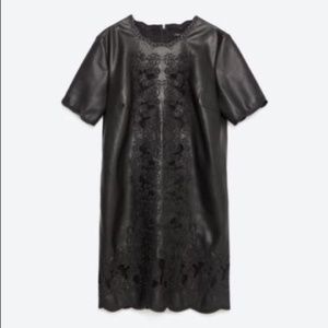 Zara Leather Cutout Dress
